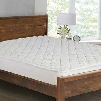 Charcoal Effects Fitted Mattress Pad - All In One