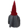 Northlight Standing Bulbous Nose Gnome Holding a Stick - 18" - Gray and Red - 3 of 4