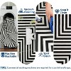Washable Modern Striped Printed Rug Non Slip Low Pile Rug Soft Geometric Floor Cover Foldable Indoor Carpet for Living Room Bedroom Playroom Nursery - 4 of 4