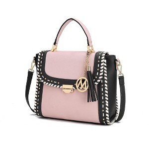 MKF Collection Flora Vegan Leather Satchel Handbag with Functional Design by Mia K - 1 of 4
