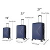 3 Piece Hardside Luggage Set with Spinner Wheels and Backpack for Travel, Durable ABS Suitcases, 19/23/27 Inch - Cuddlewood - 4 of 4