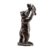 SPI Home Unbearably Cute Garden Sculpture – 16" Tall Cast Aluminum Bear Statue with Verdigris Finish for Whimsical Outdoor Decor - 3 of 3