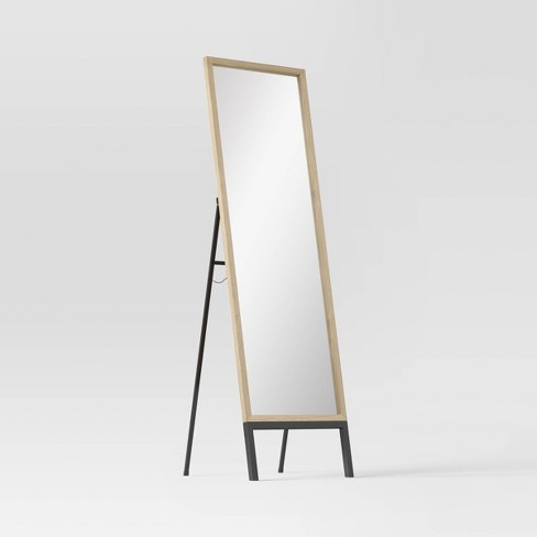 20" x 66" Oak and Metal Modern Floor Mirror Brown - Project 62™ - image 1 of 4