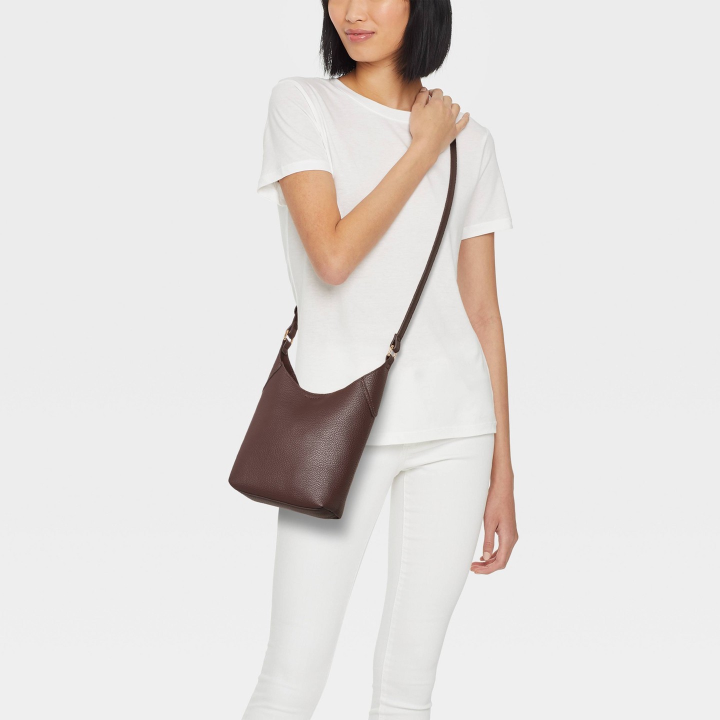 Сумка Universal Thread Faux Leather Long Slouchy Crossbody, цвет: Коричневый — фото 2