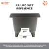 Bloem Classic Resin Balcony Rail Box Planter with Metal Hanging Bracket - 3 of 4