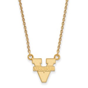 Black Bow Jewelry 14k Yellow Gold Plated Sterling Silver Virginia Wahoos NCAA Necklace 18 Inch - 1 of 4