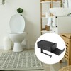 Unique Bargains Adhesive Wall Mount for Kitchen Bathroom with Shelf Toilet Paper Holder Black 1 Pcs - 2 of 4