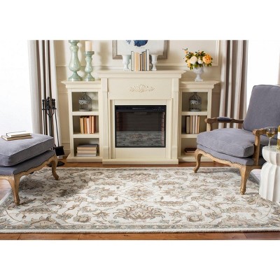 Ivory and Light Grey 6' x 9' Hand-Tufted Wool Area Rug
