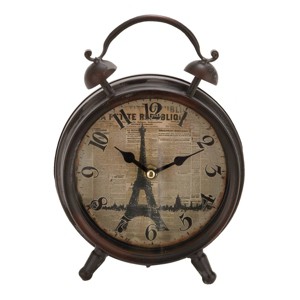 Metal Clock with Bell Style Top - Olivia & May - 1 of 4