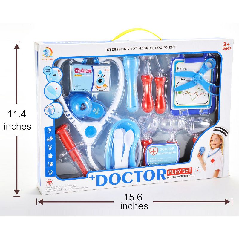 Link Worldwide Medical Doctor Hospital Kit Playset Pretend Play Toy Comes With 16 Different Medical Toy Tools, 4 of 11