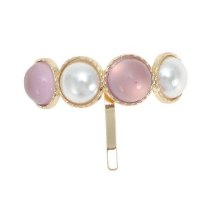Unique Bargains Women's Faux Pearl Ponytail Buckle Hair Clip 1 Pc - 1 of 4