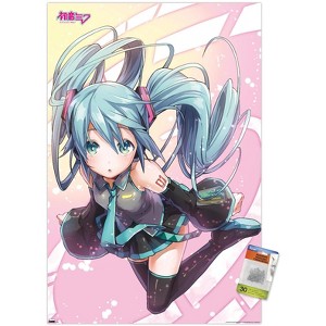 Trends International Hatsune Miku - Pink Circles Unframed Wall Poster Prints - 1 of 4