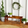 Outsunny 2-Seat Wood Garden Bench, Slated Patio Bench Outdoor Bench - image 3 of 4