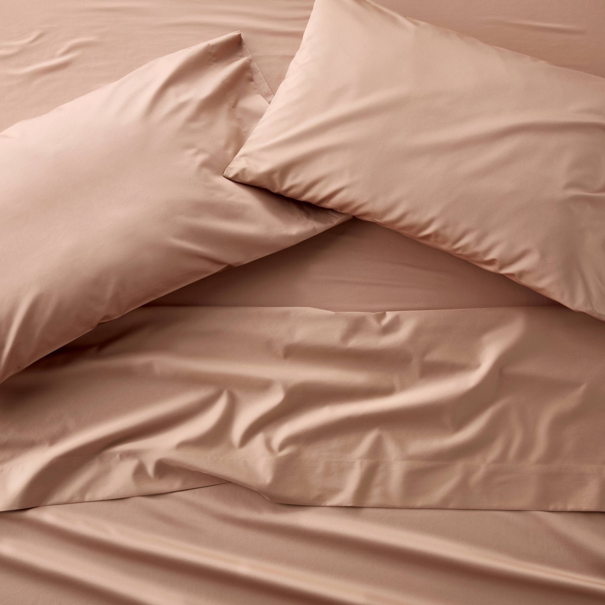 King 600 Thread Count Sateen Sheet Set Light Adobe Clay - Casaluna™
