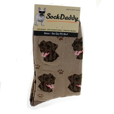 Novelty Socks 15.25" Chocolate Labrador Socks Premium Quality E & S Pet  -  Socks