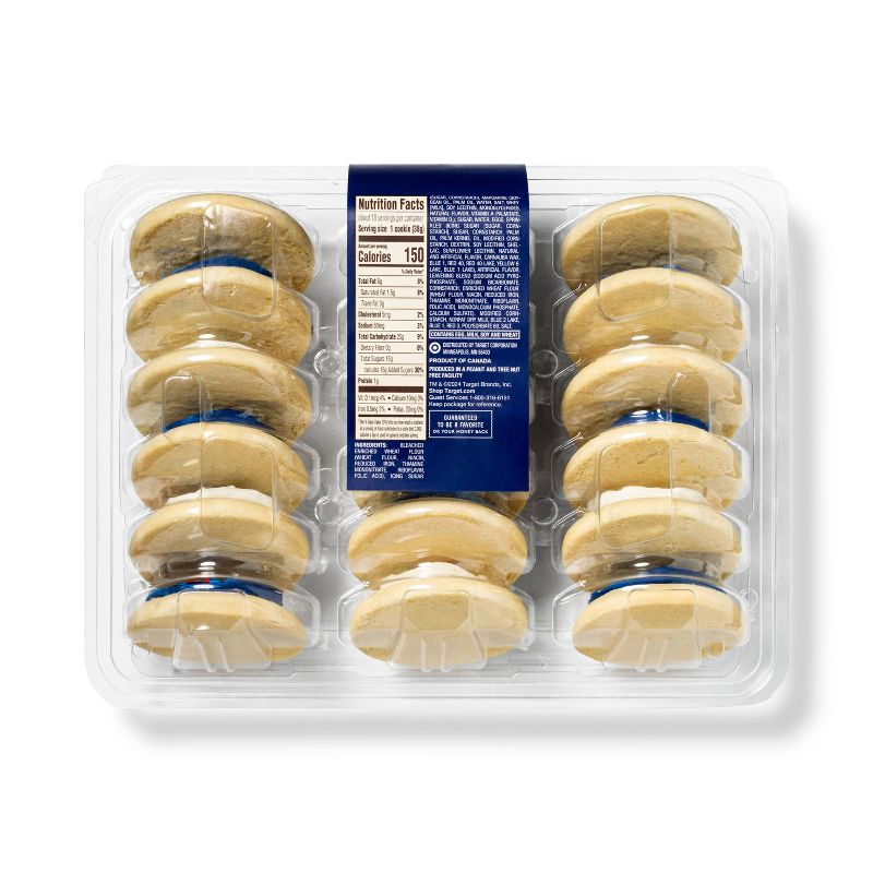Patriotic Blue &#38; White Frosted Sugar Cookies - 24.3oz/18ct - Favorite Day&#8482;, 4 of 5