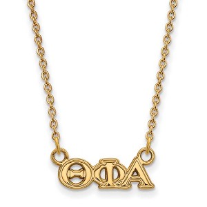 Black Bow Jewelry 14k Yellow Gold Plated Sterling Silver Theta Phi Alpha Greek Life Necklace 18 Inch - 1 of 4