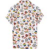 LA LEELA Men's Summer Beach Shirt Hawaiian Short Sleeve Button Down Rainbow Flag Shirts for Men L White - 2 of 4