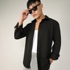 Campus Sutra Men Men's Onyx Black Stripe-Creased Shirt - 2 of 3