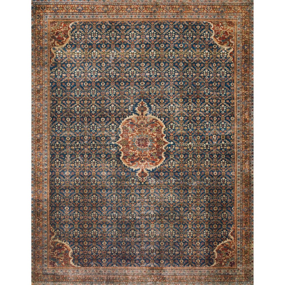 9'x12' Layla Rug Cobalt Blue/Spice Red - Loloi Rugs