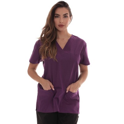 Just Love Solid Scrub Top for Women with Pockets and V-Neck - Comfortable and Professional Medical Uniform