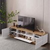 MAYEERTY Modern TV Stand for TVs up to 80", Media Console with Multifunctional Storage, Entertainment Center with Door Rebound Device for Living Room - 4 of 4