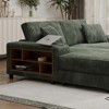 VASIP Convertible Oversized Double Lounge Chair - Fluffy Corduroy Fabric, Combination Design，Modern Sleeper Sofa Chair，for Living Room，Apartment - 3 of 4