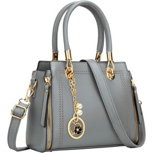 Stylish Women Satchel Purses and Handbags Vegan Leather Top Handle Shoulder - 1 of 4