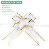 Unique Bargains Plastic Gold Edge Satin Gift Wrap Bows Pull Bows 20 Pcs - 2 of 4