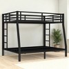Metal Full XL over Queen Bunk Bed with Dual Ladders and Guardrails, Heavy-Duty Frame with Under-Bed Storage ,kids bed - 4 of 4