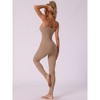 Allegra K Women's Workout No Show Bodycon One Piece Spaghetti Strap Body Shapers - 2 of 4