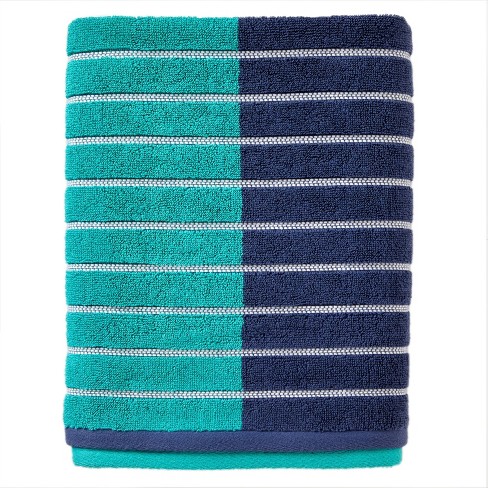 Kids Bath Towel Striped Teal Green Skl Home Target