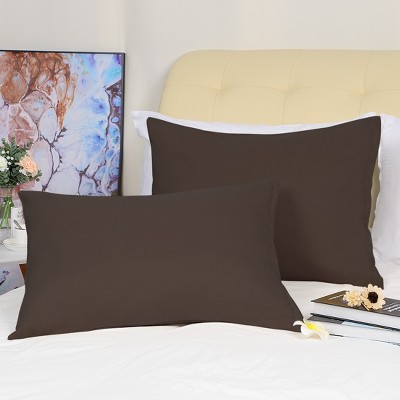 20x26inches / 51x66cm 601-800 1800 Series Soft Brushed Microfiber Pillow Case Brown - PiccoCasa