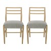 KWPZQEB Rustic Dining Chair Set of 2, Kitchen Chairs with Upholstered Cushion, Farmhouse Dining Chairs with Wooden Frame for Kitchen, Living Room,Gray - 4 of 4