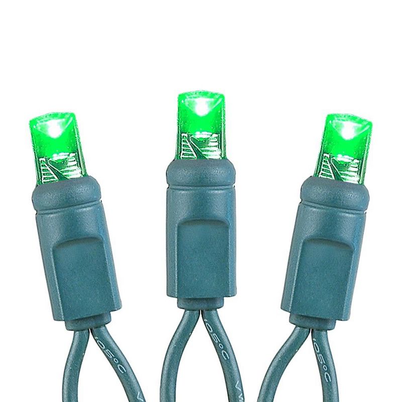 Novelty Lights LED Christmas String Lights 70 Mini Bulbs (Green Wire, 35 feet), 4 of 9