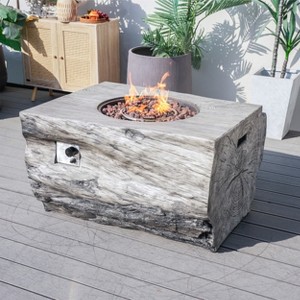 Moda Furnishings 23.8'' H x 40'' W Magnesium Oxide Propane Outdoor Fire Pit Table with Lid - 1 of 4