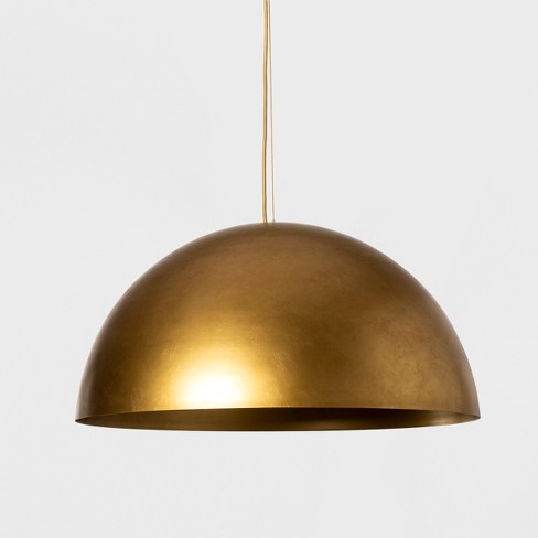 Metal Dome Extra Large Pendant Lamp Gold Includes Energy Efficient Light Bulb Project 62 Leanne Ford