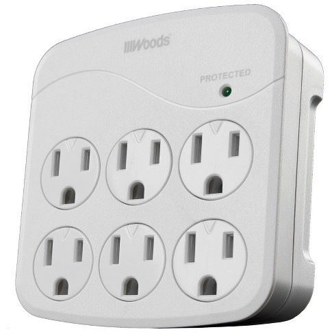 Southwire Woods 6 outlets Wall Tap White 1440 J - image 1 of 1