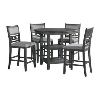 5pc Taylor Counter Height Dining Set and 4 Side Chairs Gray - Picket House Furnishings