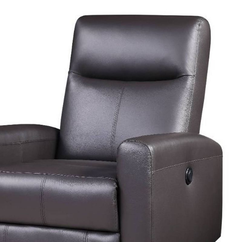 42&#34; Blane Grain Leather Match Recliner Brown - Acme Furniture, 6 of 7