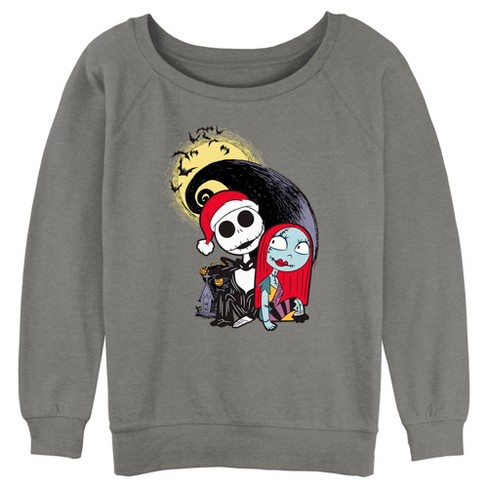 Juniors Womens The Nightmare Before Christmas Jack And Sally Christmas Portrait Sweatshirt Target