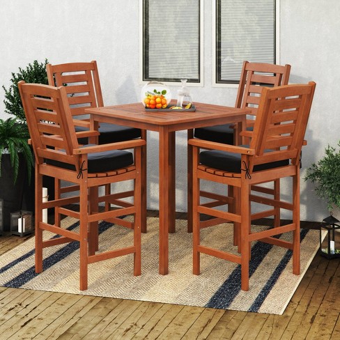 Bar height square table 2024 and chairs