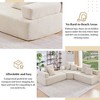 YOOCOZZ Oversized Irregular-Shaped Boucle Modular Compressed Sofa, All-Sponge Construction - Beige - 3 of 4