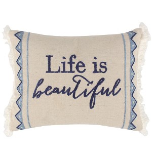 Riella Life Is Beautiful Decorative Pillow - Levtex Home - 1 of 4