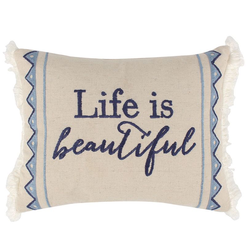 Riella Life Is Beautiful Decorative Pillow - Levtex Home, 1 of 5