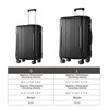 FONTOI Hardshell Luggage Sets 2 Piece(20/28), Expandable(only 28") Suitcases with Double Wheels, Carry-on Luggage, Black, 18.5"*11.6"*27.5" - 3 of 4
