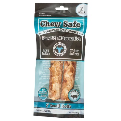 Chew Safe Small Beef Roll Rawhide Dog Treats - 2pk