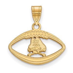 Black Bow Jewelry 14k Yellow Gold Plated Sterling Silver East Carolina Pirates NCAA Pendant - 1 of 3