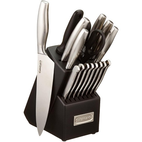 Cuisinart 7-Piece Nonstick Cutlery Knife Set with Acrylic Stand Black