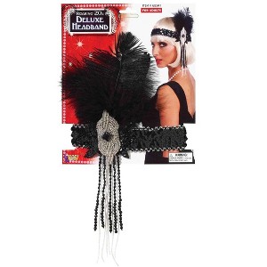 Deluxe Black And Silver Sequin Flapper Headband - 1 of 1